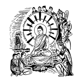 Иллюстрация для книги про Будду