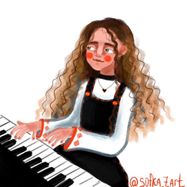 Аватарка для соц.сетей пианистки