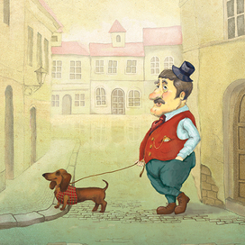 Джентльмен c таксой