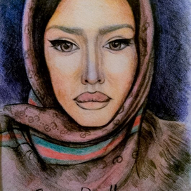 Модный скетч-портрет