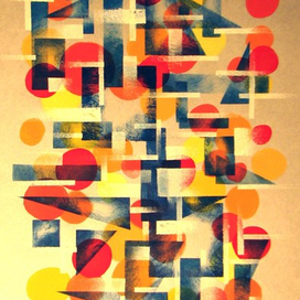 Иллюстрация. Композиция для интерьера. Динамика позитива