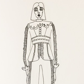 Набросок костюма в стиле рококо