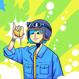 Girl lemon illustration