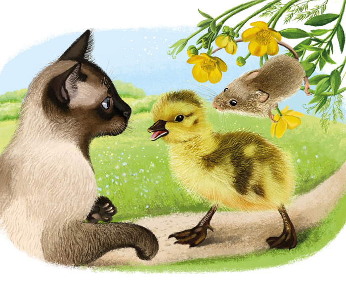 Иллюстрация к притче И. Гуриной " Отважный утенок"