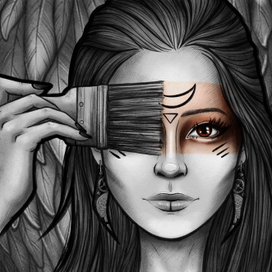 Женский портрет "Цвет жизни"