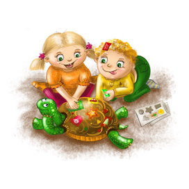 Черепашка и дети. Милая одежка