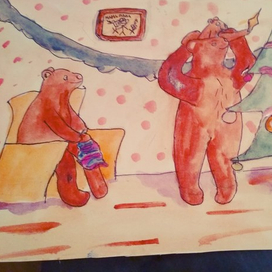 Мишки готовятся к Новому году