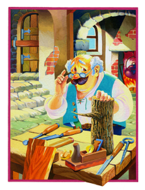 Иллюстрация к сказке "Приключения Буратино"