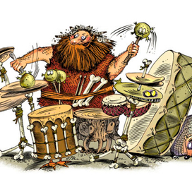 Иллюстрация к книге А. Усачёва «Первобытная история», издательство «Азбука», 2015 г.