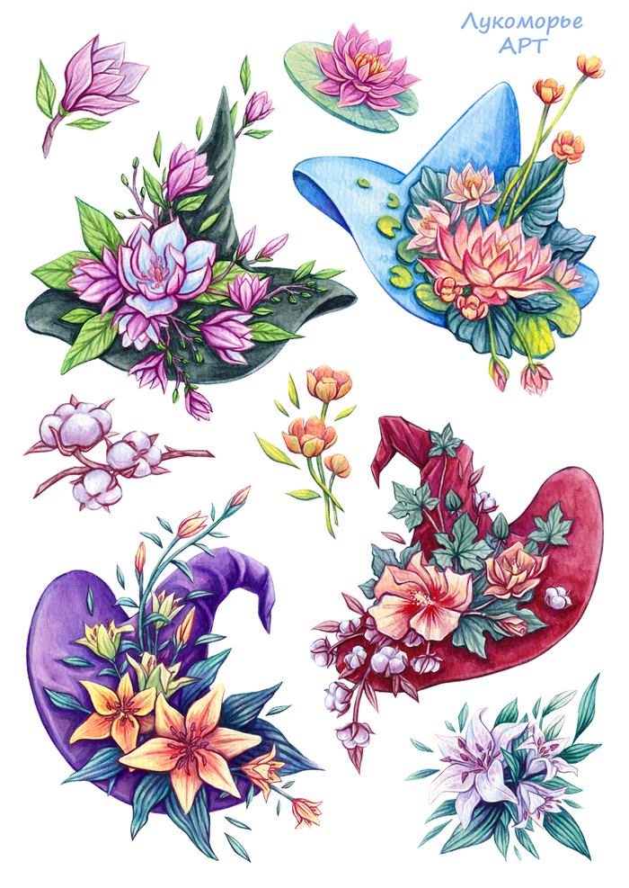 Шляпки цветочных ведьм