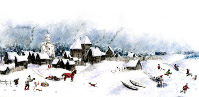 "Мы живем в древнем Новгороде", иллюстрации к энциклопедии