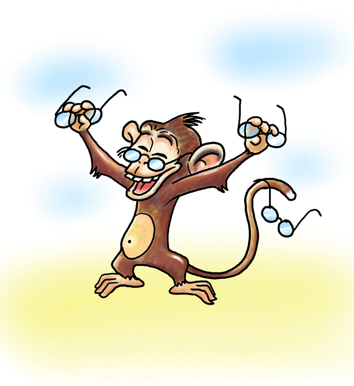 Monkey with glasses