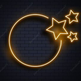 Неоновая вывеска на кирпичной стене