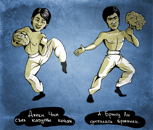 Джеки Чан и Брюс Ли