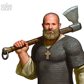 Емельяненко в богатырском образе.