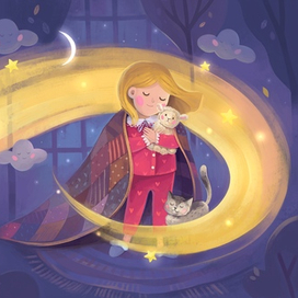 Девочка, одеялко и теплый ветер