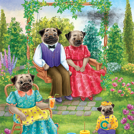 В саду мопсхауса