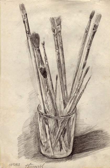 натюрморт с кистями