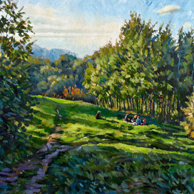 Вечерние тени. В Коломенском