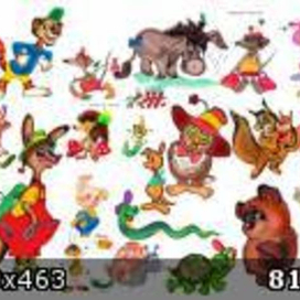 Винни Пух эскизы персонажей