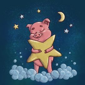 Персонаж для детских ванных принадлежностей перед сном