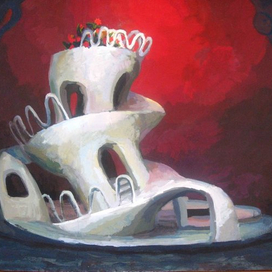 Эскиз декорации к сказке"Город без любви"