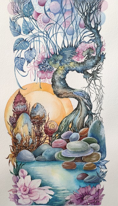 Вот выплыла луна и каждый мелкий кустик на праздник приглашён. (хокку)