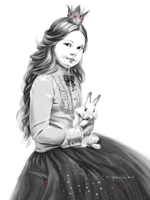 Принцесса Стефания с кроликом