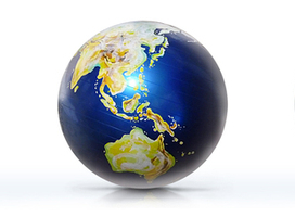 Роспись шара для гимнастики  ЗЕМЛЯ 