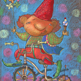 на велосипеде