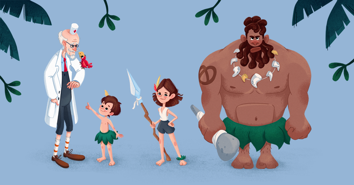 Линейка персонажей по мотивам сказки Бармалей 