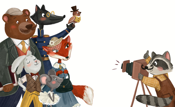 Разворот с животными