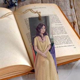 Bookmark character illustration