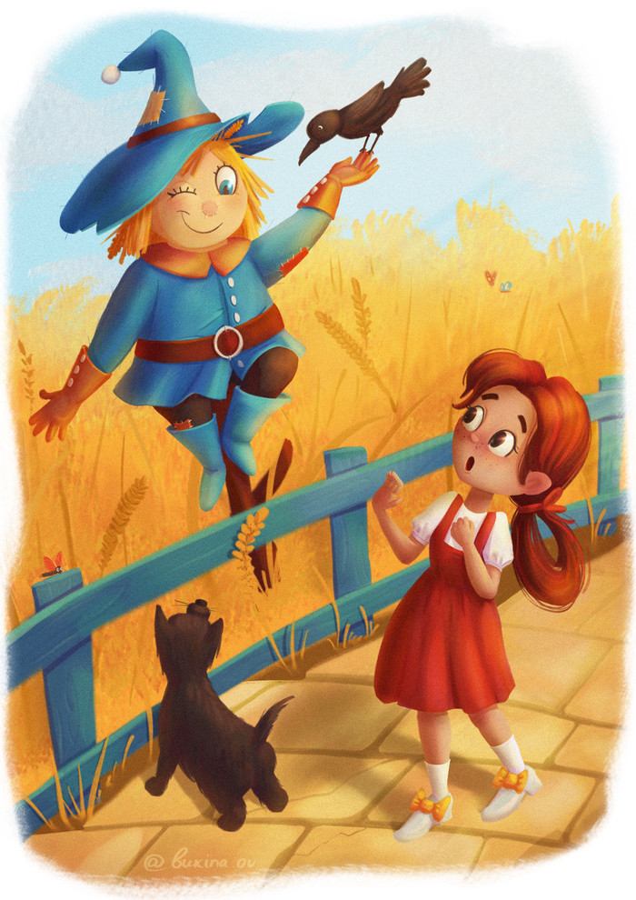 Иллюстрация к сказке Волшебник Изумрудного Города