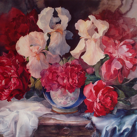 "Букет пионов и ирисов"