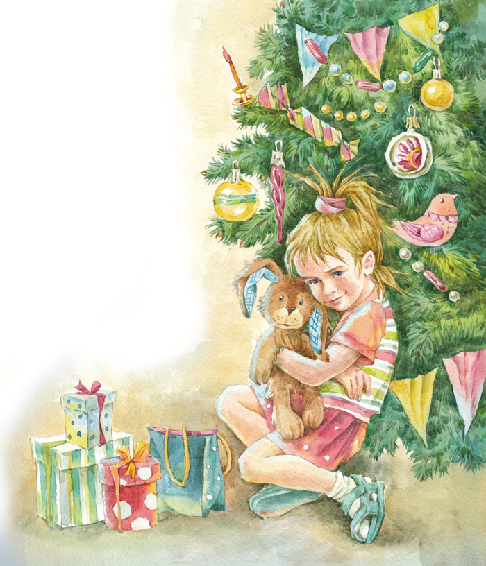 Ёлка. Иллюстрация к детскому стихотворению.