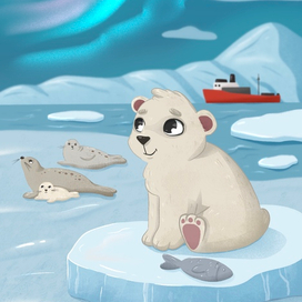 Белый мишка