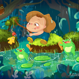 Разворот для детской книги 