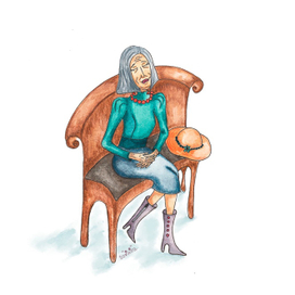 Бабулечка на лавочке