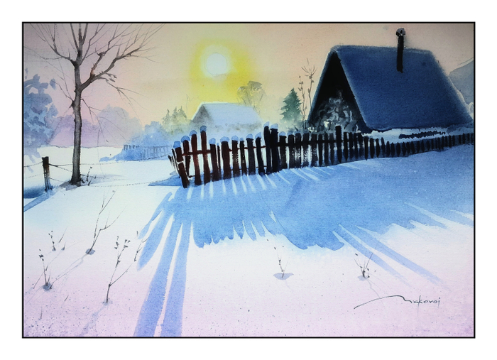 "In the village at grandma's"