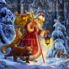 Дед Мороз спешит на праздник