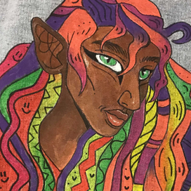 Painting on fabric 2