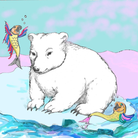 белый мишка