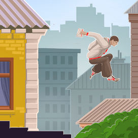 Серия иллюстраций "быстрая почта"