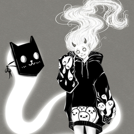 Бледная девочка с призраком