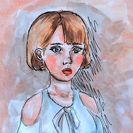 девушка-акварель