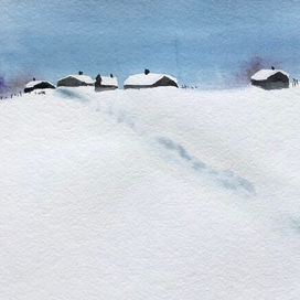 зимняя деревня