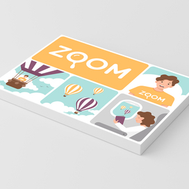 Упаковка к серии карточек Zoom художника Иштван Банья