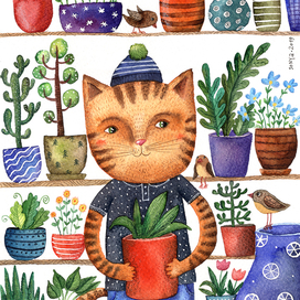 Кот-ботаник