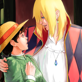 Арт к анимации Хаяо Миядзаки (Hawl and Sophie)